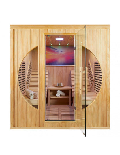 Dharani S2 Plus - Full Body 2 Person Infrared Sauna With Extended Seats