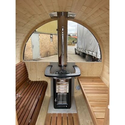 6-8 Person Barrel Sauna200 with Changing Room (4.1 Metres)