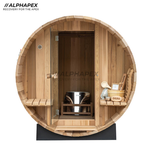 4-6 Person Traditional Outdoor Deluxe Barrel Sauna