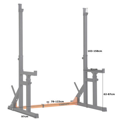 Mirafit M130 Adjustable Squat Rack & Bench Press