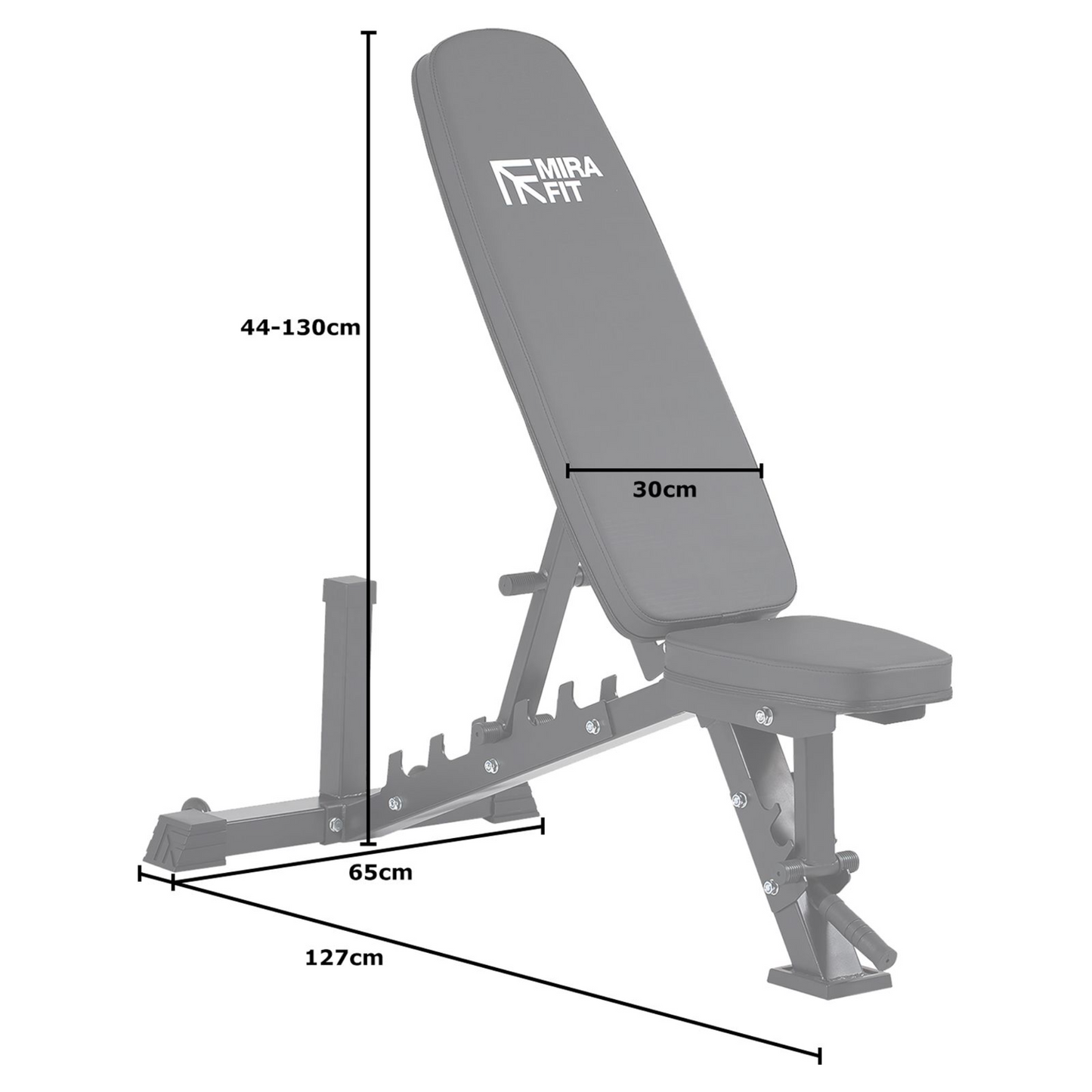 Mirafit M250 Adjustable Weight Bench & M230 Squat Rack
