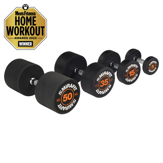 Mirafit Rubber Dumbell Set - Choice Of Weight