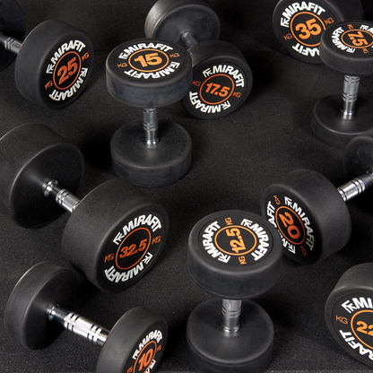 Mirafit Rubber Dumbbell and 3 Tier Weight Rack